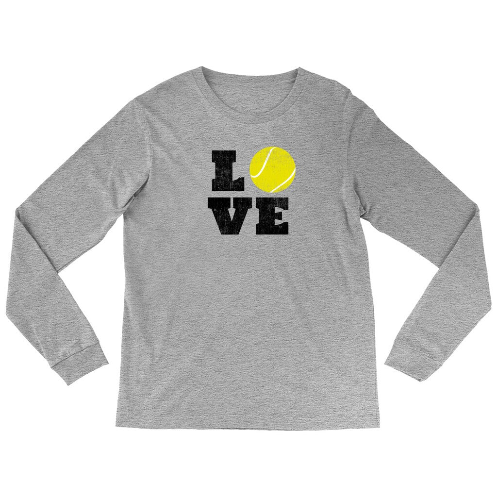 Love Tennis Long Sleeve Shirt, Tennis Gift, Tennis Mom Shirt, Tennis Lover Gift, Valentines Day Gift, Sports T-Shirt, Tennis Coach Gift