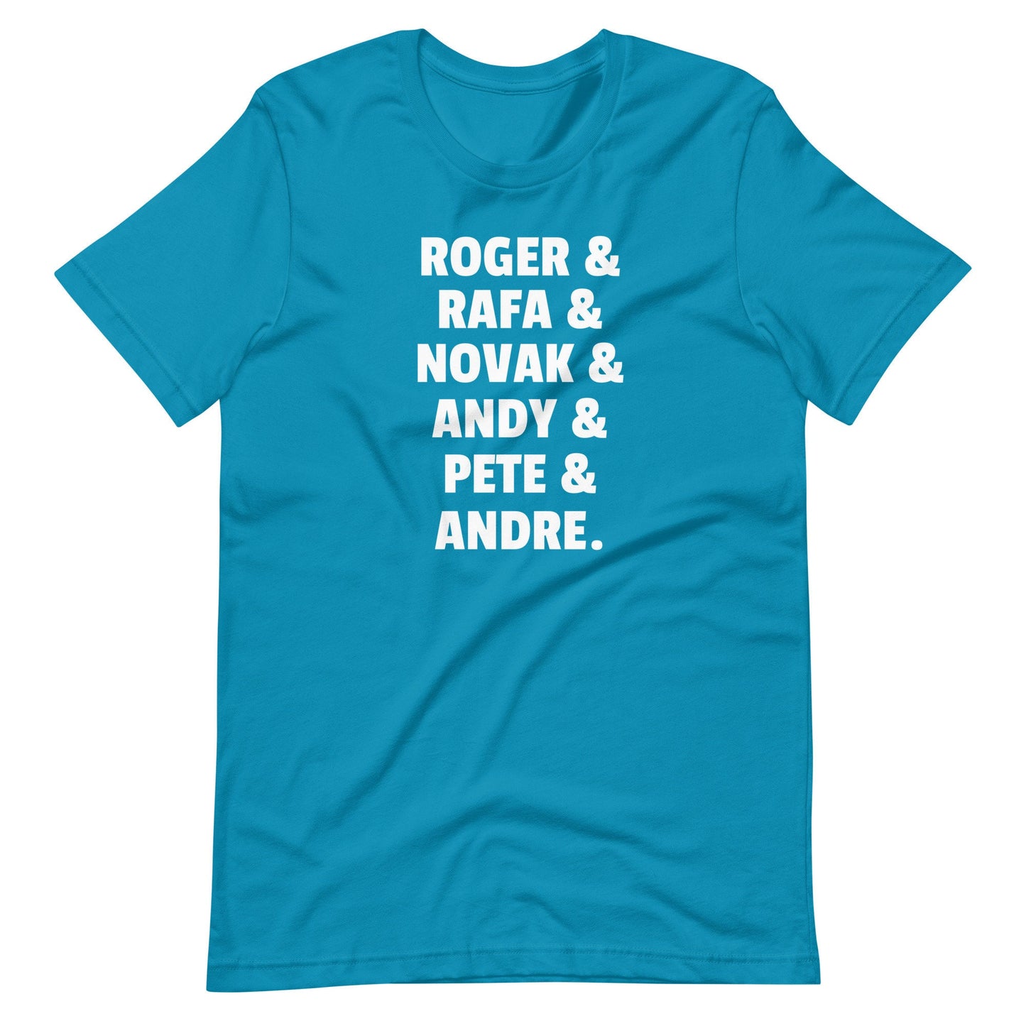 Tennis Shirt, Roger-Rafa-Novak-Andy-Pete-Andre, Tennis Greats, Sports GOAT, Tennis Gifts, Sports Tee, Tennis Gifts for Him-Her