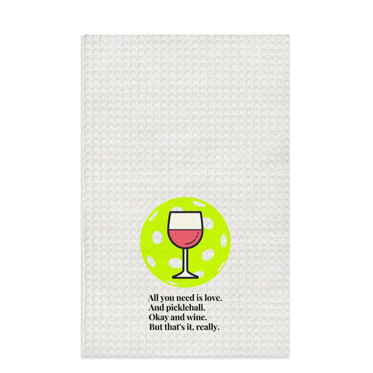 Funny Dish Towels, Pickleball Gifts, Pickleball Towels, Funny Wine Gifts, Mother'S Day Gifts, Pickleball And Wine, Funny Kitchen Towels