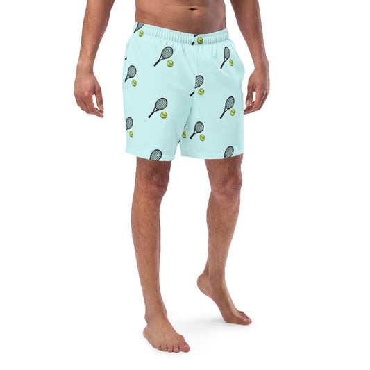 Men's swim trunks, Tennis Swim Trunks, Father's Day Gift, Tennis Bathing Suit, Tennis Player, Tennis Gifts for Men, Tennis Ball Bathing Suit